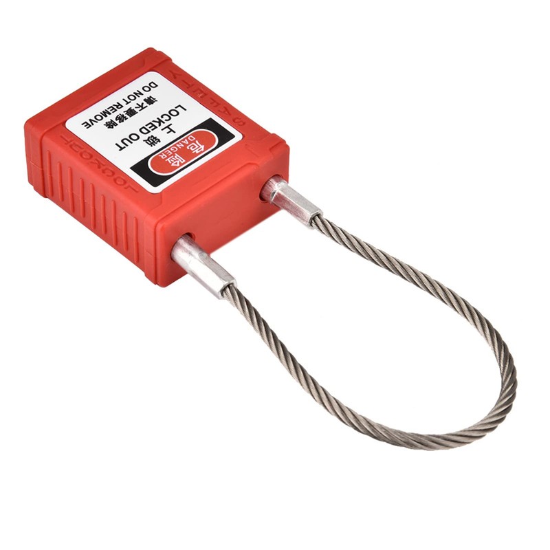 Safety Lockout Padlock, Lock Off Kit for Electrical Safety, Cable