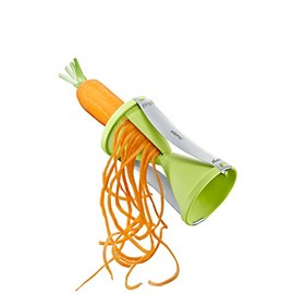 Gefu Spirelli Spiral Cutter Vegetable Slicer with Remnant Holder, Stainless Steel/Plastic, Green, 89262