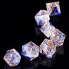 ORUZA DND Dice Set 7 Pieces Resin Polyhedral D&D Dice