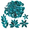 Yoption 100 Pieces Petal Mosaic Tiles, Hand-Cut Stained Glass Flower