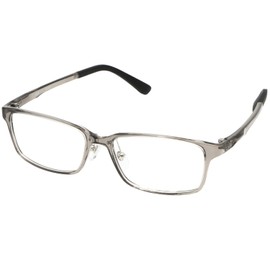 MIDI m325rg-parent Men's Reading Glasses, Stylish, Blue Light Reduction, UV Protection, Modern Square +0.25 to 4 Colors, black (smoke)