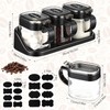 Suclain 3 Pcs Sugar Coffee Container Set 16 oz Glass