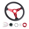 RASTP Universal Racing Steering Wheel 13.8”/350mm 6 Bolts Grip Vinyl