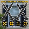 38 Pack Vinyl Shutter Fasteners for Windows Outside, Plastic Shutter