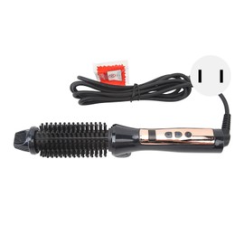 Foldable Hair Curler Straightening Brush Adjustable Temperature Anti Scald Ceramic Ionic Hair Curling Brush 100‑240V US Plug