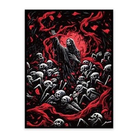 UAONO MTG Card Sleeves - Death 100 Count Standard Size Ultra Clear Front & Matte Finish Back Tear Resistant Clear Card Sleeves Matte Art Sleeve for MTG