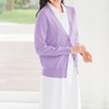 [Infamie] Cardigan, Washable at Home, Smooth, Cotton Blend, V-Neck, Regular
