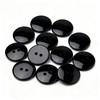 12 Pcs Sewing Buttons, 2-Hole Round Resin Buttons, Black, 15mm