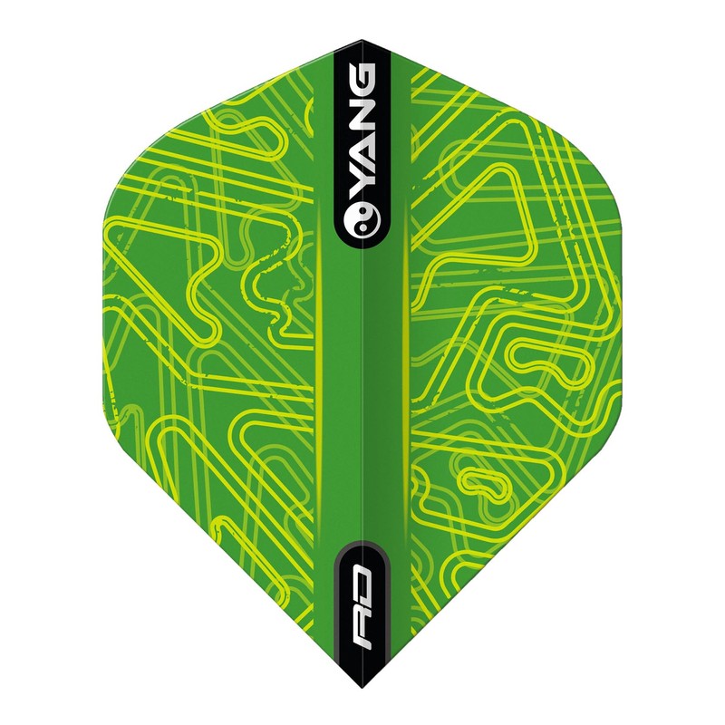 RED DRAGON Yin Yang Double-Sided Green and Black Standard Dart