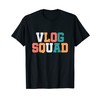 Vlog Squad Vlogger Vlogging Travel Food Beauty Influencer T-Shirt, black