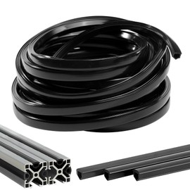 Aluminium Profile Sealing Strips, 10 m Aluminium Profiles, Dust Protection, Soft Cover, Soft PVC Protective Sealing Strips, Aluminium Profile Edge Strips for 6 mm Groove, Aluminium Profile Rail for