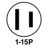 Legrand-Pass & Seymour 183BKCC20 15-Amp Residential Two Wire Plug. Good