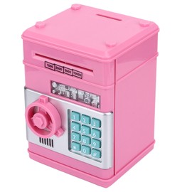 Piggy Bank Mini Automatic Coins Saving Box Home Furnishing Article Toy Gifts for Children Pink