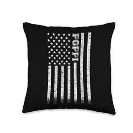 Poppi American Flag Throw Pillow