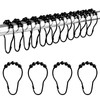 LIHAO 12 x Shower Rings Shower Curtain Hooks Stainless Steel