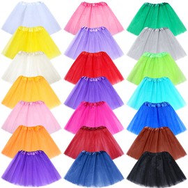22 Pcs Tutu Skirt for Girls Bulk Multicolor Ballet Princess tutu Skirts 3 Layers Fluffy Tulle Tutus for Toddler Girls Dress Dance Birthday Party Favor