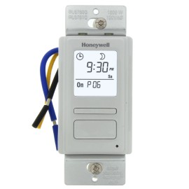 RESIDEO BRAUKMANN Honeywell Home PLS750C1000 Programmable Wall Switch 120V 7-Day Solar (White)