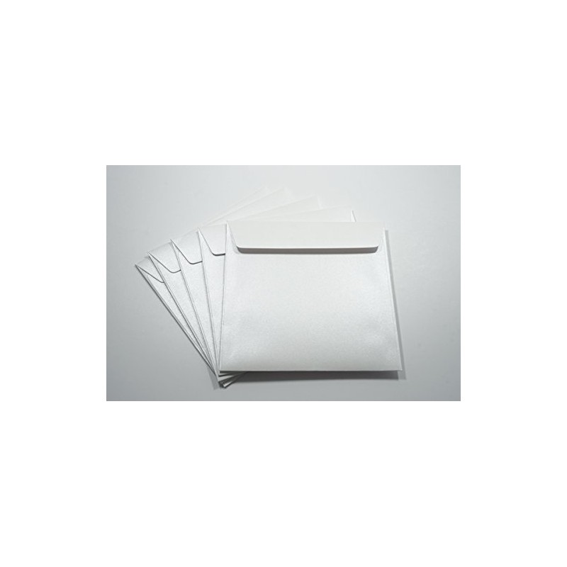 Netuno 25 Envelopes Pearlescent White Square 156 x 156 mm