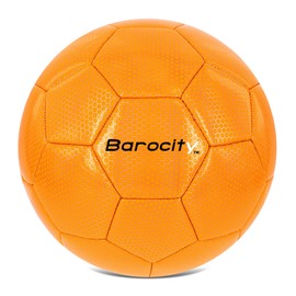 Barocity Orange Size 3 Soccer Ball - Boys and Girls, Multi-Colored Design, Durable TPU Material, Ideal for Playtime, Training, and Game for All Ages