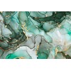 Toolhom Green Marble Wallpaper Abstract Fabric Wall Mural for Living