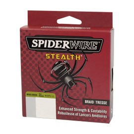 SpiderWire Stealth® Superline, Moss Green, 65lb | 29.4kg, 300yd | 274m Braided Fishing Line, Suitable for Freshwater and Saltwater Environments