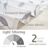 jinchan White Sheer Valance for Window Gray Leaf Embroidered Valance