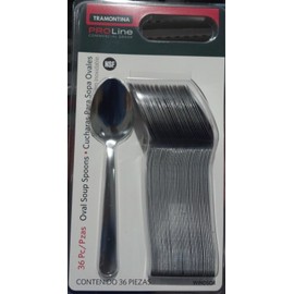 Tramontina Pro Line 36 Dinner Forks Commercial Grade Stainless Steel + 36 Tramontina Pro Line Soup Spoons