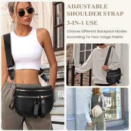 JQWYGB Solid Bum Bags Crossbody Double Pockets Nylon Bum Bag for Women Pure Color Fanny Pack Handbags Wallets Large Sling Belt Purse