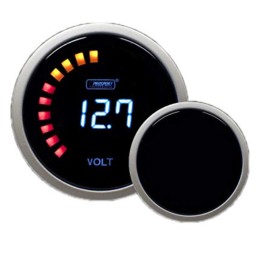 Prosport Gauges Blue Digital Volt Gauge 52mm 2 1/16"