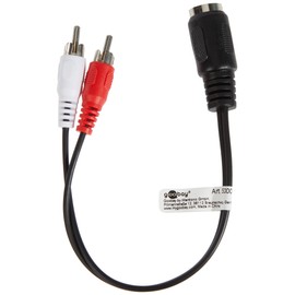 Goobay 50004 Audio Cable Adapter, DIN Female to Stereo RCA Male, 0.2 m Cable Length