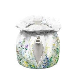 NETILGEN Tea Cozy Tea Pot Cosy Insulated Thermal Kettle Cover Breakfast Warmer Machine Washable for Teapot for Home Kitchen Decorative, Blue Green Floral