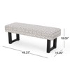 Cassie Boho Fabric Bench, Black Print