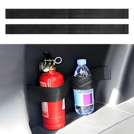 Hovom 2PCS Elastic Car Trunk Organizer Straps with Hook and Loop Tape, SUV Trunk Storage Organizer Straps, Cargo Storage Strap for Sedan RV Van, Universal Interior Car Accessories (27.6 Inch+2 Pocket)