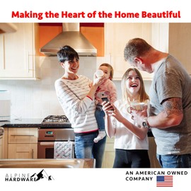 Alpine Hardware Solid Euro Style Bar Pull | 25Pack ~3" Hole Center & 5 3/8" Length | Heavy Stainless Steel Bar Handle Pull with a Satin Nickel Finish | American Owned Cabinet Hardware