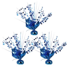 6 PCS Metallic Foil Spray Centerpiece Little Star Table Decorations Twinkle Star Table Centerpieces for Baby Shower Birthday Wedding Anniversary Graduation Holiday Party Centerpieces Supplies Blue
