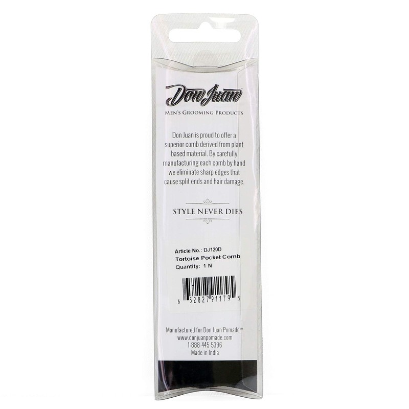 Don Juan 5" Tortoise Pocket Comb