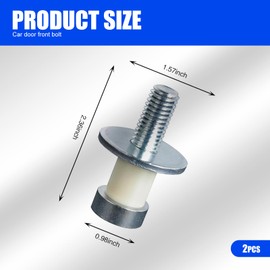 dawfall Pack-2 Car Front Door Lock Striker Kit, Stainless Steel Waterproof Anti-Rust Fastening Pin Accessories, Vehicle Door Lock Bolt Replacement, Universal for Most Cars Repair Accessories (Silver)