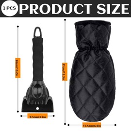 Norhogo 1pcs Glove Ice Scraper for Car Windscreen Set, Ice Scraper with Glove, Snow Scraper with Warming Soft Lined Glove, magic ice scraper for car windscreen for Car SUV Truck Windscreen and Windows