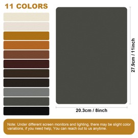 IANZE 2Pcs Leather Repair Patch, Self Adhesive Leather Repair Patch for Car Seats, Couches, Furniture, Sofa, Handbags, Office Chair (Dark Grey)