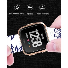 ANDRIU Compatible with Versa Band for Women, Cute Fadeless Replacement Sport Band Strap for Versa Smartwatch (Cute Pineapple)