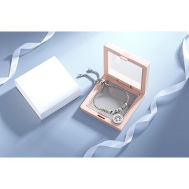 Pptabold Árbol de La Vida Pulseras para Mujer con Zirconia Cúbica, Pulseras Mujer Acero Inoxidable Ajustable, Regalos para Mujer Cumpleaños Originales, Pulsera Joyeria Oro Rosa Brazalete con Dijes para Mama Novia Amiga (plata)