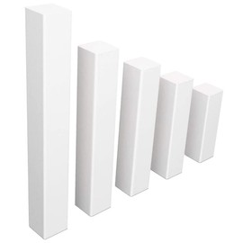 Universal Skirting Board Corner Tower MDF White (without Bevel) 65 mm Pack of 10