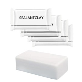 ZXFUTURE Pack of 4 White Seal Putty Waterproof Duct Seal Repair Sealing Clay, Quick Mending Mud for Drain Connection, Wall Hole, Air Conditioning Hole