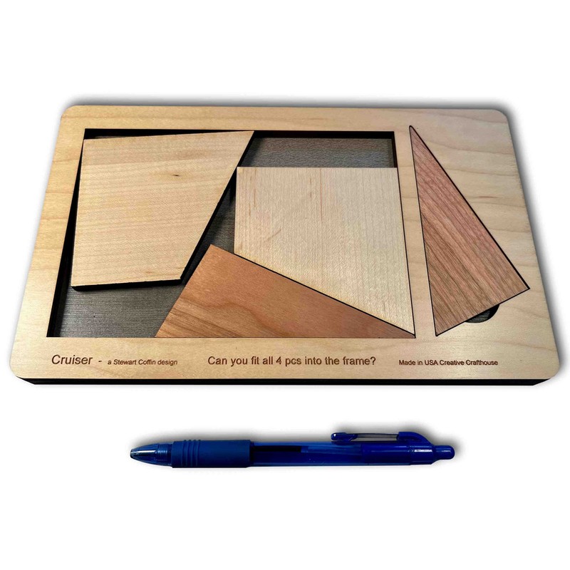 Cruiser 4 Piece Puzzle Size Large - A Brain Teaser