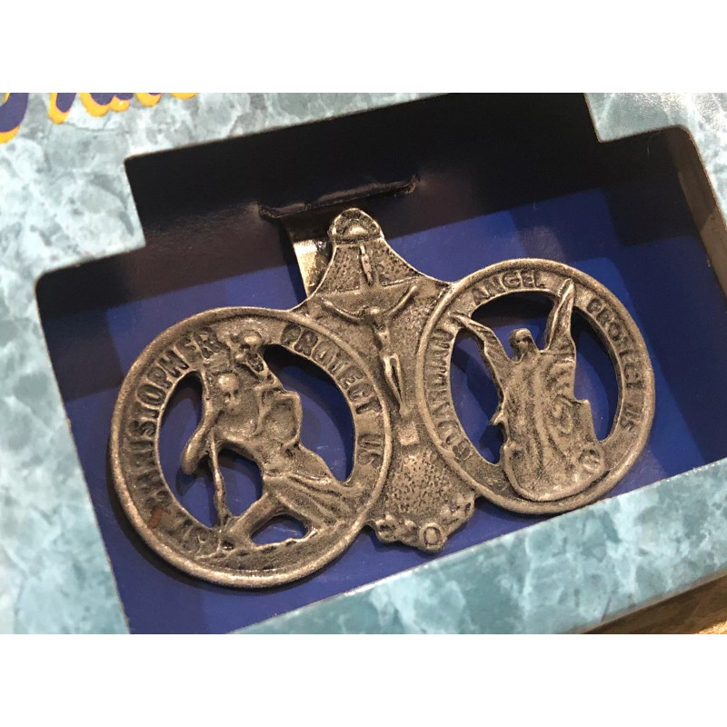 Auto Devotionals Sun Visor Clip Protection St. Christopher Guardian Angel
