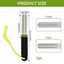 Yellow V-Groove Darts Sharpener,Precision Slim Double Sided Darts Point Sharpener for Optimal Steeltip Dart Maintenance,Diamond Grinding File Rapid Sharpening Tool for Reduced Bounce Outs Fishing