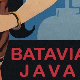 Gallery Prints Visit Java Travel Print - Measures 24" Wide x 36" high (610mm Wide x 915mm high)