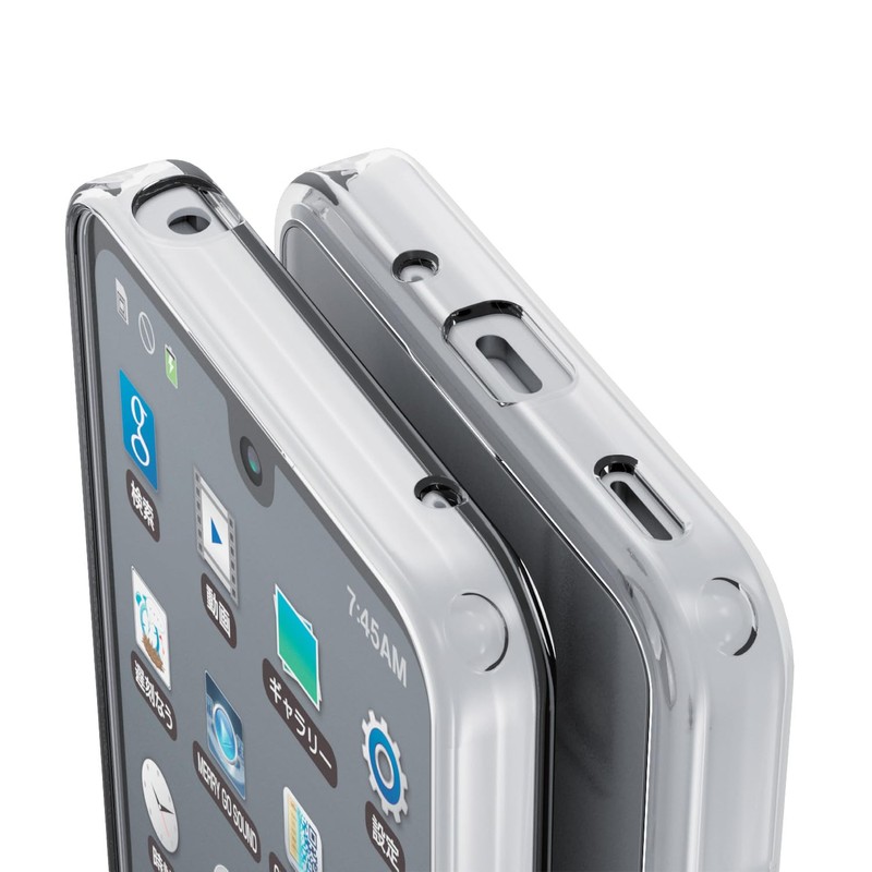 Elecom AQUOS wish3 (SH-53D) PM-S233HVCKCR Case, Hybrid Material, Shockproof, High