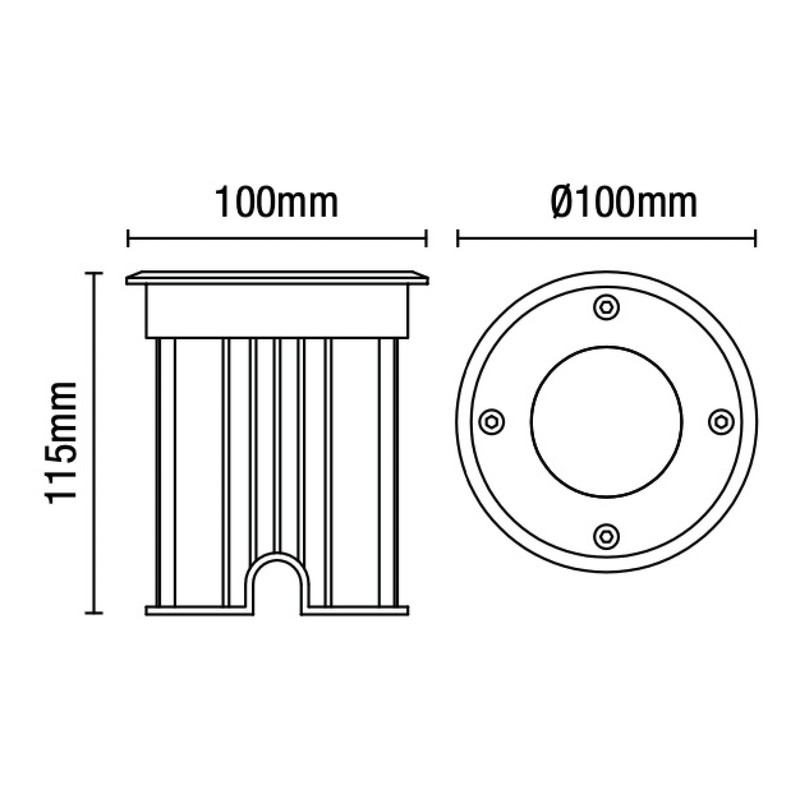 Forum ZN-20965-SST Pan IP65 Recessed Drive Over Ground Light Stainless