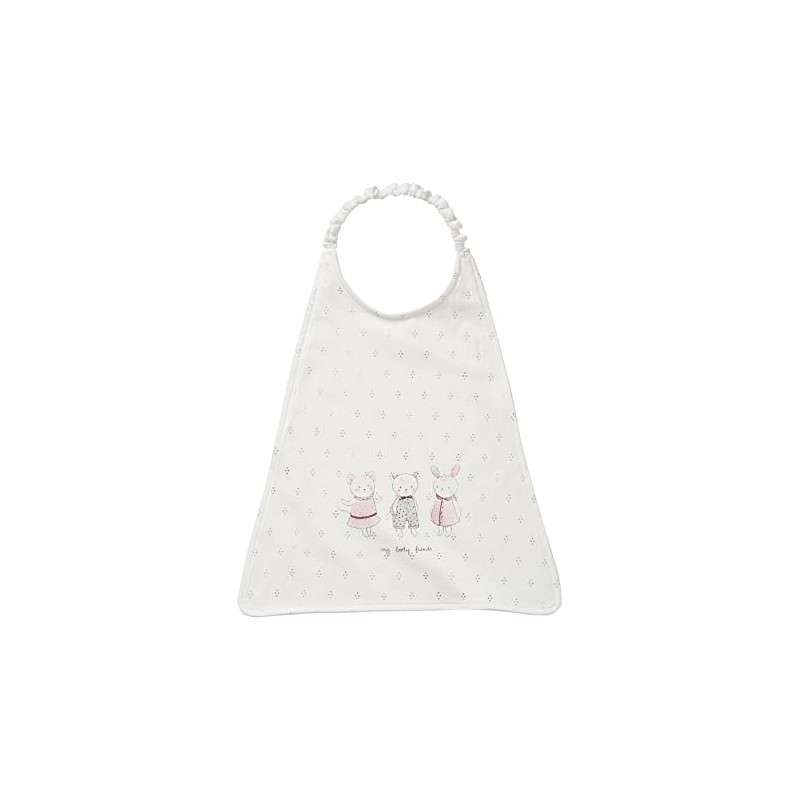 VERTBAUDET Toddler Bib Wool White Mice